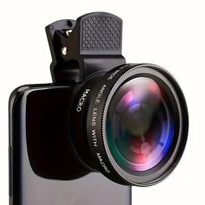 Black Clip-On Smartphone Camera Lens by [Brand]